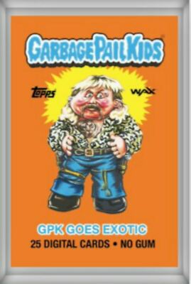 2020 Topps WAX DIGITAL NFT Garbage Pail Kids GPK TIGER KING 25-Cards MEGA PACK