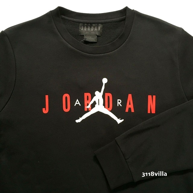 nike air jordan jumpman fleece crew black