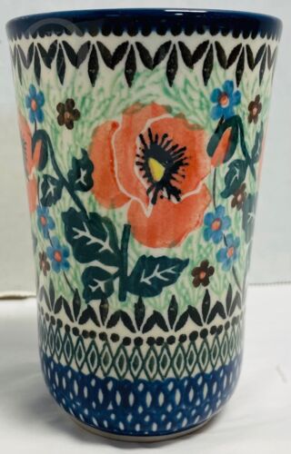 CERAMIKA ARTYSTYCZNA POLISH POTTERY*12 oz Tumbler Water Glass*241255Z S208 - Picture 3 of 4