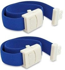 Tourniquet Band zur Blutentnahme Gummi mit Kunststoffschnalle (blau) 2er Set