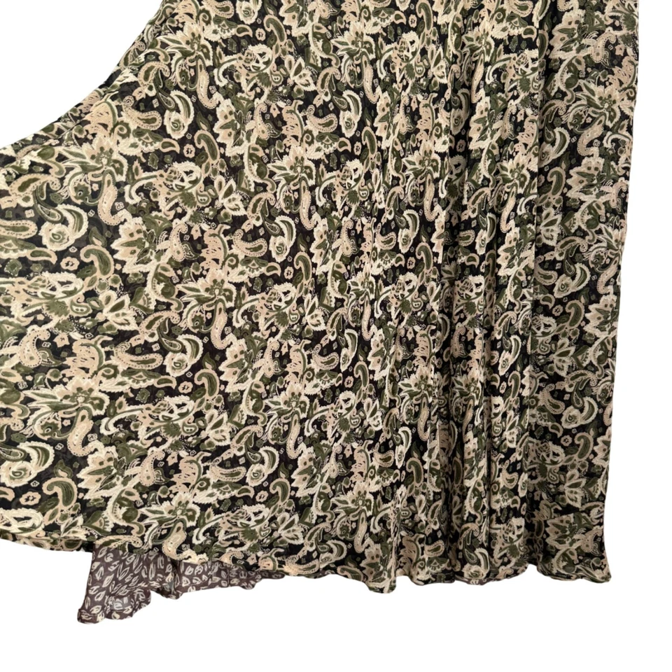 Falda de cachemira floral reversible vintage Orvis XL 100 % rayón y viscosa Foto 3 de 4