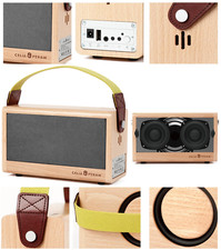 Celia  Perah P3 II Bluetooth NFC Handcrafted Plywood Stereo Speaker RARE 