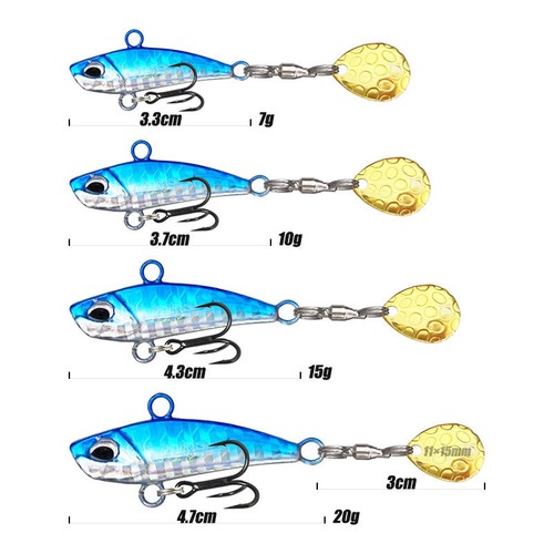 2 PIEZAS Cuchara de Metal 7/10/15/20g Cebo Giratorio Ojos 3D Señuelos de Pesca Aparejos de Lubina - Imagen 2 de 16