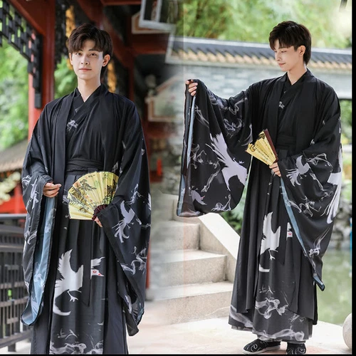 Männer Drachen Muster Kleidung chinesischer Stil traditionelles Hanfu altes Kostüm - Bild 14 von 33