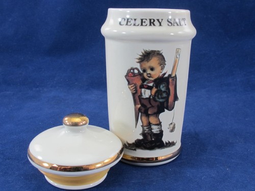 MI Hummel Spice Jar CELERY SALT 24K Gold Trim Empty Resusable 1987 Vintage - Picture 6 of 10
