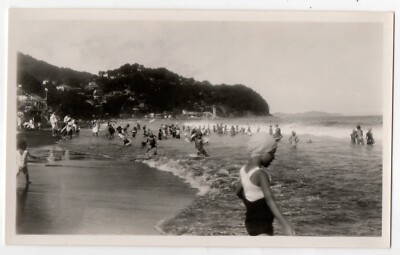 Foto Schnappschuss 1928 Japan Atami Strand Japan Schwimmen