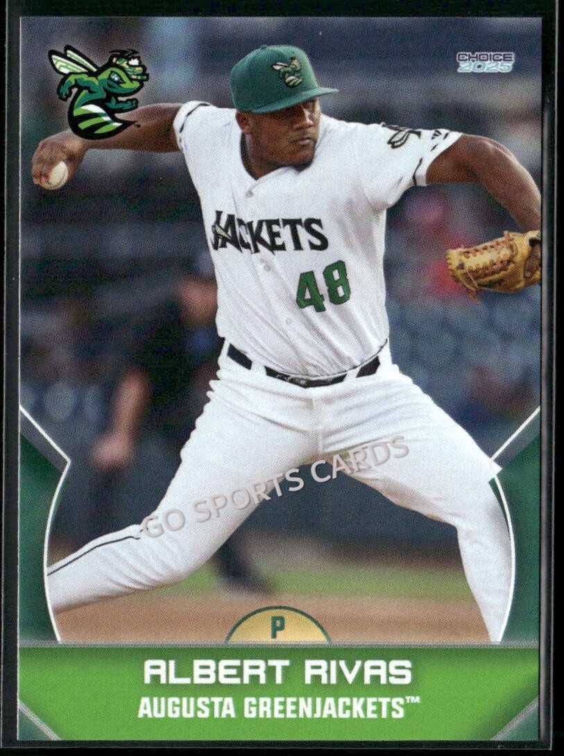 2025 Augusta GreenJackets Albert Rivas RC Rookie Braves Minor
