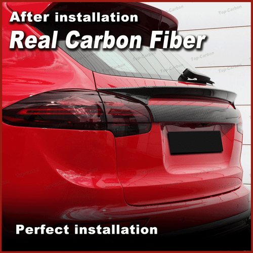 Spoiler carbonio centro spoiler posteriore labbro bagagliaio per Porsche Cayenne 958 15-17 - Foto 5 di 12