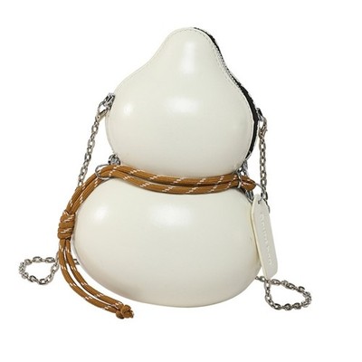 Stylish Gourd Design Single Strap Bag PU Shoulder Bag For Shopping Or Parties