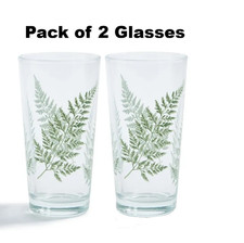 Fern Highball Glass (2pcs) Fern Leaf Highball Glass  Glasses Fern Pattern Glass