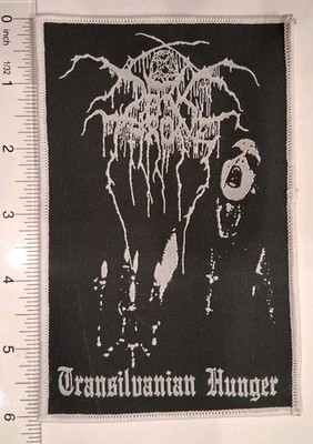 DarkThrone Transylvanian Hunger White Border Woven Patch Dark Throne
