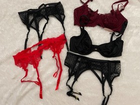 $671 VICTORIA'S SECRET PINK Thong Cheeky Panty Bra Lot Silky Smooth Lace XS 32pc