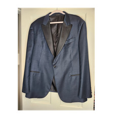 Tuxedo Dinner Jacket Armani Emporio G-Line Super 130's Wool Navy Blue 48