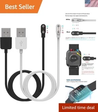 2-Pack Veryfit/Da Fit Smartwatch Chargers - Opposite Polarity, 60cm Cable