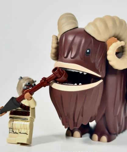 Bantha and Tusken Raider Custom Figures - star wars lego