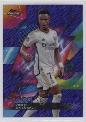 2023 Finest UEFA Club Competitions Purple Shimmer Refractor Vinicius Junior 1yj