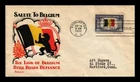 DR JIM STAMPS US COVER BELGIUM OVERRUN COUNTRIES FDC KNAPP FLEETWOOD