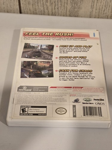 London Taxi Rush Hour Nintendo Wii Tested Working, No Manual - Afbeelding 3 van 5