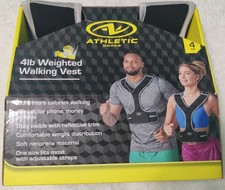 AthleticWorks Weighted Walking Vest training Exercise pocket Adjustable 4lb NEW