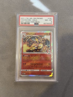 KFC PSA 8 Charizard Indonesian 181/SM-P Holo Pokemon Chaki Kids