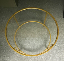 Round Glass Top Coffee Table Gold Metal Frame Metallic Finish 75x75x40cm