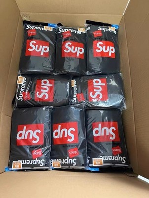 Supreme X Hanes Boxershorts (4er Pack) - schwarz oder weiß - Größe S bis XXL 