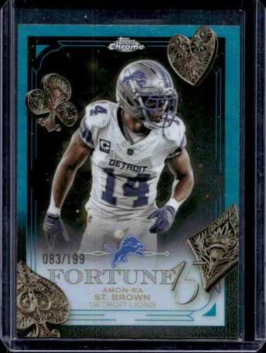 2025 Topps Chrome Amon-Ra St. Brown Aqua Refractor (RAW)