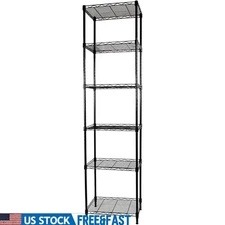 5-Tier Wire Storage Rack Adjustable Shelving Unit Easy Assembly Home Garage New