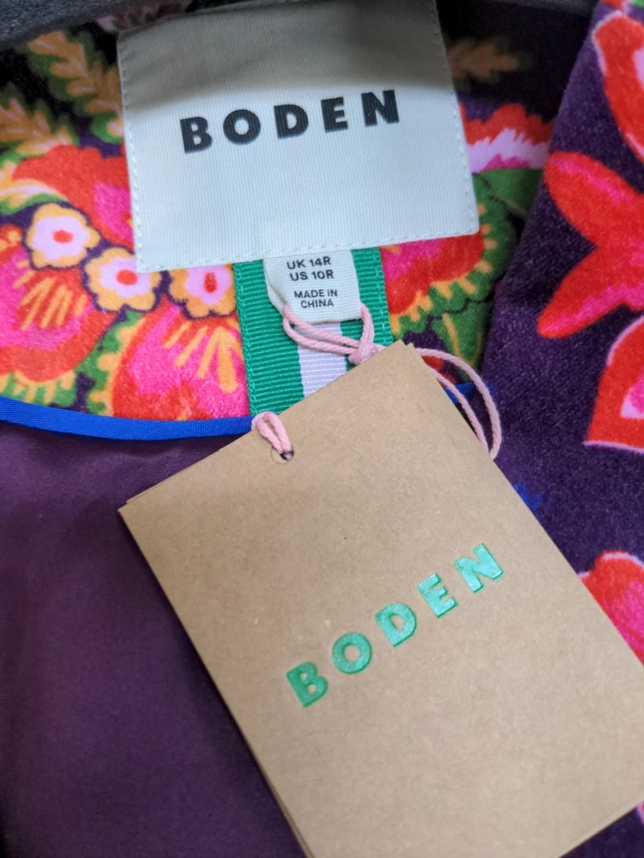 Nuevo Blazer Boden Marylobone Terciopelo Flor Talla 10R Foto 2 de 4