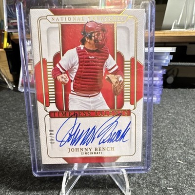 Panini 2025 National Treasures Johnny Bench Reds Timeless Talents Auto /49