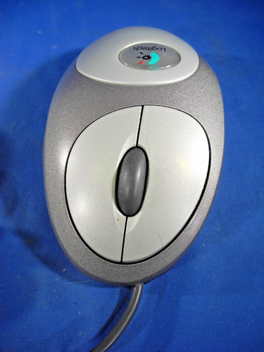 RARE Logitech Mouseman Dual Sensor Optical USB Wheel Mouse M-BL63B Corded Tested - Picture 6 of 10