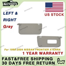 Pair Gray Sun Visor for Nissan Frontier Xterra 1998-2004 964017Z823 964007Z823