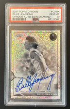2021 Topps Chrome Billie Jean King Black & White Diamond Autograph #1/4 ~ PSA 10