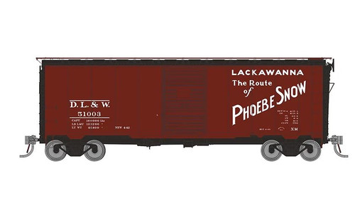 Rapido ~ Escala HO ~ 1937 AAR Boxcar ~ Esquina Redonda ~ DL&W #51212 ~ 181002A | Condition: New