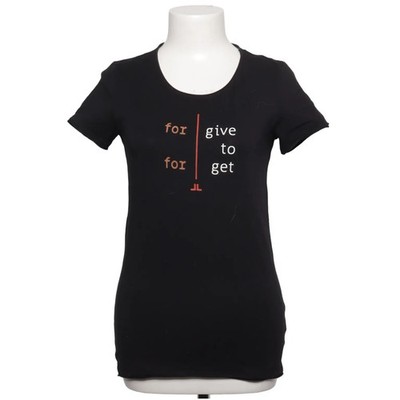 Jane Lushka, T-shirt, Größe: XS, Schwarz, Elasthan/Modal/Bio-Baumwolle #Iju