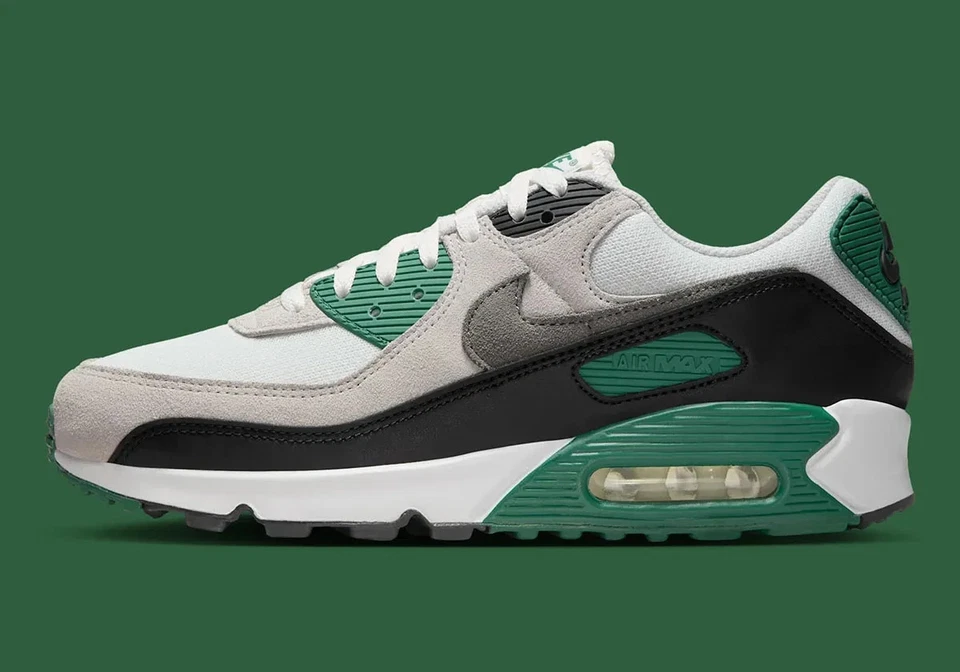 Nike Air Max 90 Shoes White Evergreen Smoke Gray DM0029-116 Mens Multi Size NEW - Image 3 of 4