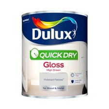 Image of Dulux Quick Dry Gloss Paint Interior Wood Metal All Colors 750ml