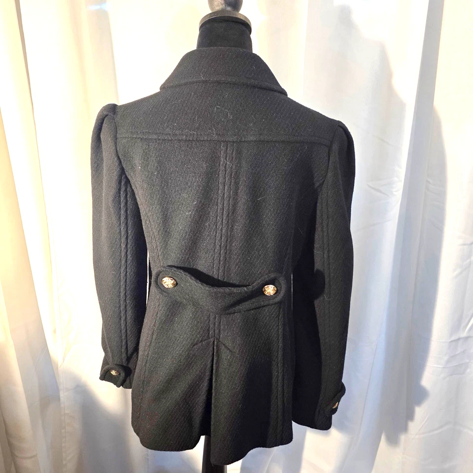 Juicy Couture Los Angeles California mezcla de lana negro para mujer talla L (más como M) Foto 3 de 4