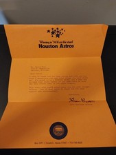 1974 Houston Astros Signed Stamped Letter  Cesar Cedeno Classic Letterhead