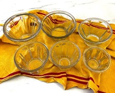 6 Vintage French Jelly Jars Tapering Sides Fa...