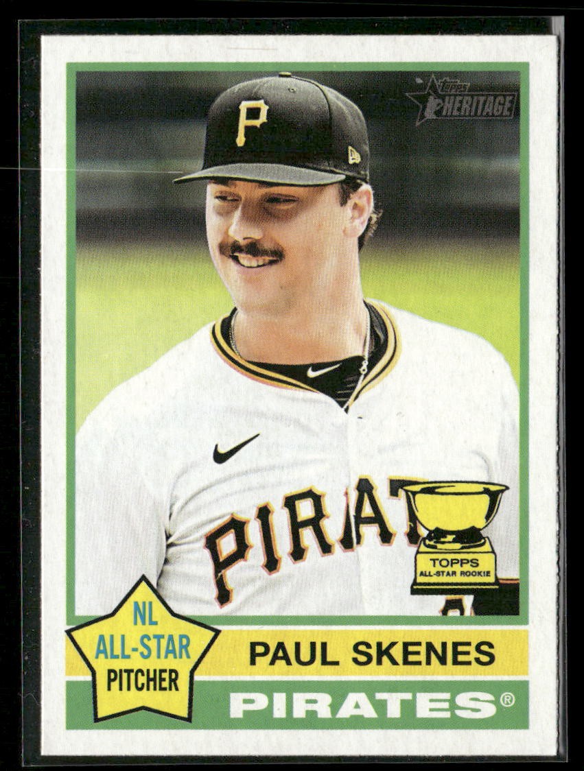 2025 Topps Heritage Paul Skenes #60 Pittsburgh Pirates