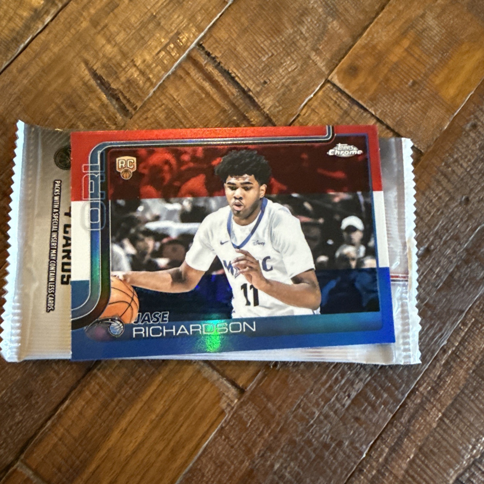 Jase Richardson Rookie Red White & Blue Refractor #275 2025-26 Topps Chrome (RC)