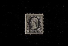 US Scott 228, 1890 30c Black, Unused, OG, Very Fine SCV $300.00