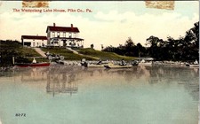 1922, Westcolang Lake House, PIKE COUNTY, Pennsylvania Postcard - L. Hensel