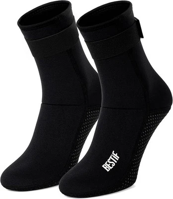 BESTIF Neoprensocken Damen Herren | Tauchen, Schwimmen Neopren Socken Klettverschluß