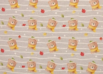 Isla Alpenfleece Bär hellgrau Sweatstoff Innenseite Fleece Alpensweat Swafing 50