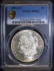 1883-CC Morgan Silver Dollar - PCGS MS 63