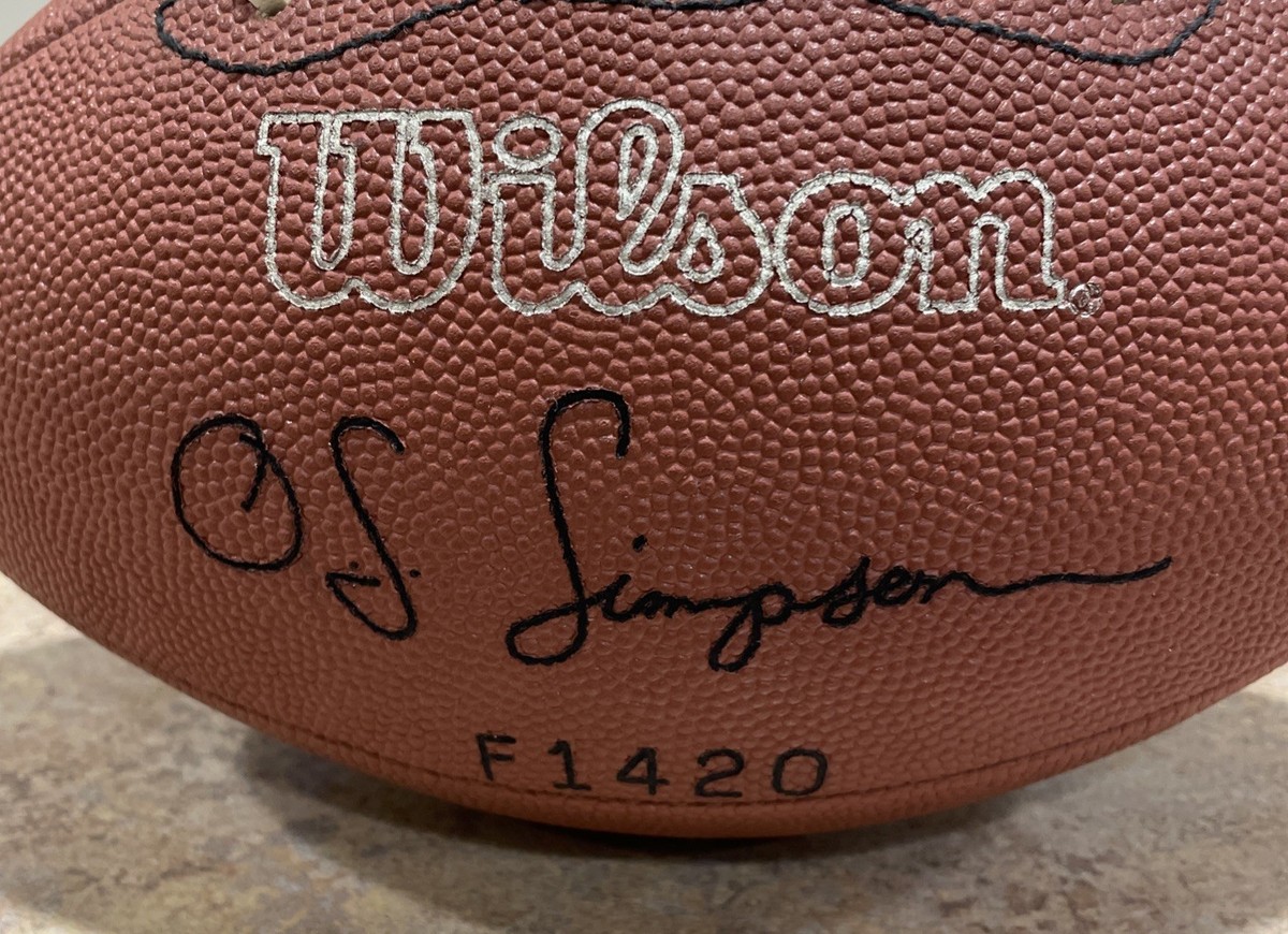 O.J. Simpson Printed Autograph Commemorative Wilson Brand Model