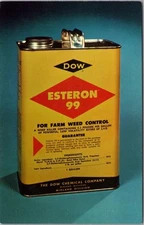 Vintage 1950s DOW CHEMICALS Advertising POSTCARD "Esteron 99" Weed Control