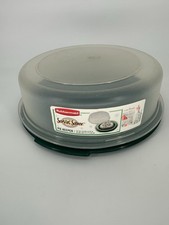 Vintage 12" Rubbermaid Servin' Saver PIE Carrier Container w/Handles Green